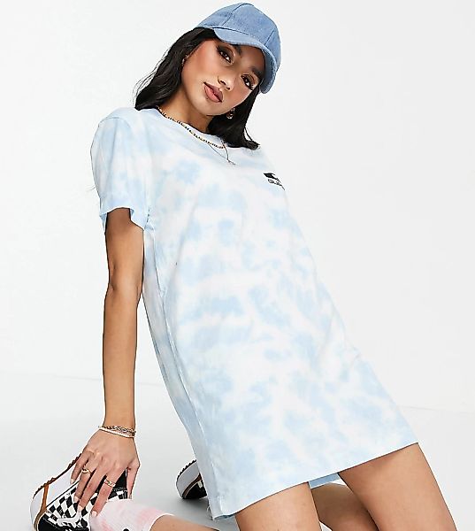 Quiksilver – Wave Project – T-Shirt-Kleid mit Batikmuster in Blau, exklusiv günstig online kaufen