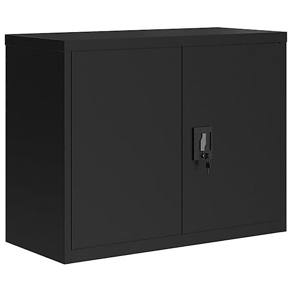 furnicato Aktenschrank Schwarz 90x40x70 cm Stahl (1-St) günstig online kaufen