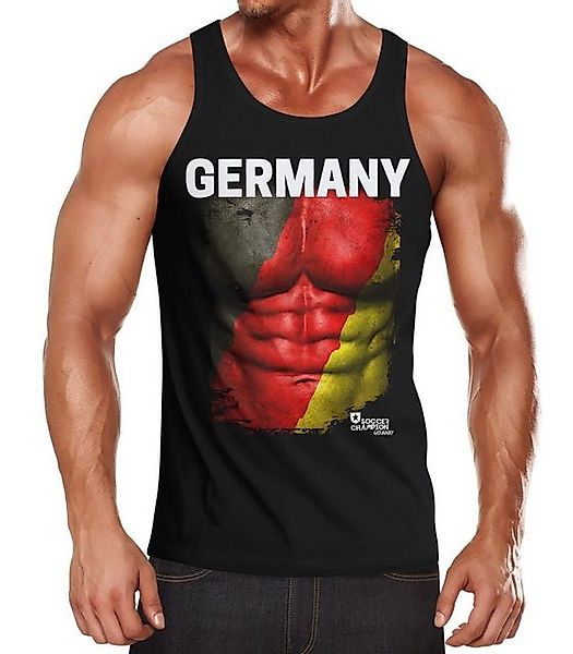 MoonWorks Tanktop EM Tanktop Herren Fußball Deutschland Flagge Fanshirt Was günstig online kaufen