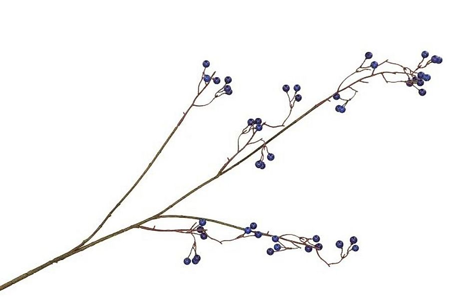 Kunstblume Kunstblume Beeren blau Zweig Beerenzweig 93 cm, Annimuck günstig online kaufen