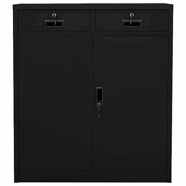 Büroschrank Schwarz 90x40x102 Cm Stahl günstig online kaufen