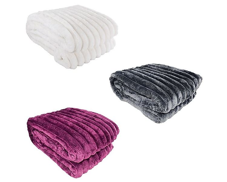 Wohndecke Kuscheldecke Cordoptik 150 x 200 cm mit Flanell & Glitzer Wohndec günstig online kaufen