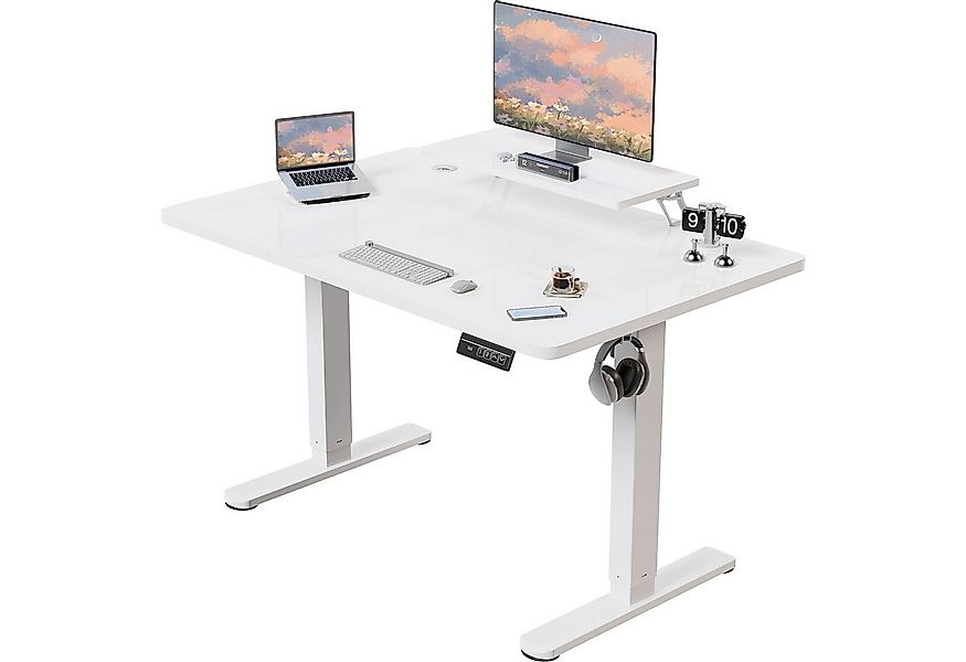 HOMALL Schreibtisch Höhenverstellbarer Schreibtisch mit Monitorständer 120/ günstig online kaufen