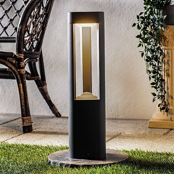 Lucande LED-Sockellampe Pirron,  50 cm, dreieckig, IP54 günstig online kaufen