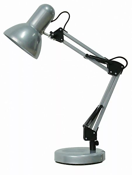 Schreibtischlampe silberfarben Metall E27 Samson günstig online kaufen