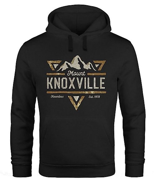 Neverless Hoodie Hoodie Herren Mountain Berge Adventure Emblem Retro Design günstig online kaufen