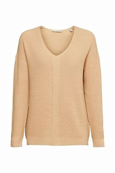 edc by Esprit Sweatshirt vneck sweater, CREAM BEIGE günstig online kaufen