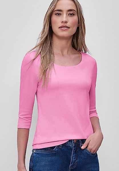 STREET ONE 3/4-Arm-Shirt in Unifarbe günstig online kaufen