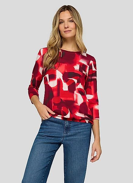 Rabe 3/4-Arm-Shirt mit grafischem Muster und Glitzer-Rundhals günstig online kaufen