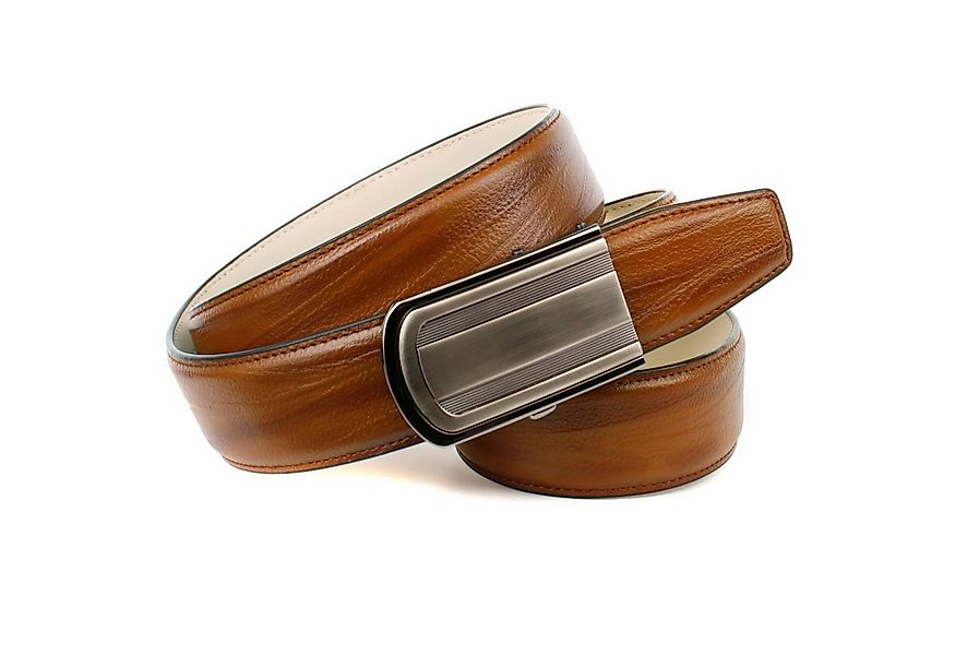Anthoni Crown Ledergürtel Automatik Ledergürtel in angesagter cognac Farbe günstig online kaufen