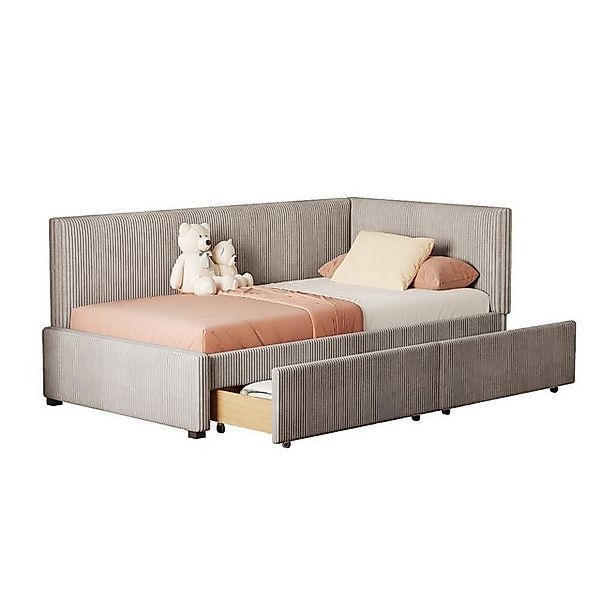 OKWISH Polsterbett Tagesbett Schlafsofa Kinderbett, Samtstoff (Daybett Einz günstig online kaufen