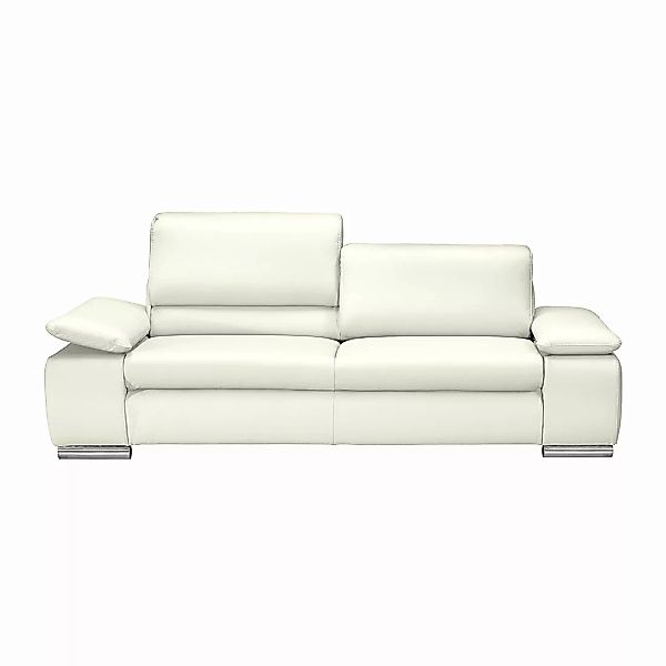 home24 Fredriks Sofa Masca 2-Sitzer Weiß Echtleder 200x78x96 cm (BxHxT) Mod günstig online kaufen