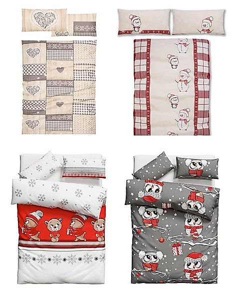 my home Bettwäsche Janina in Gr. 135x200 oder 155x220 cm, Biber, 2 teilig, günstig online kaufen