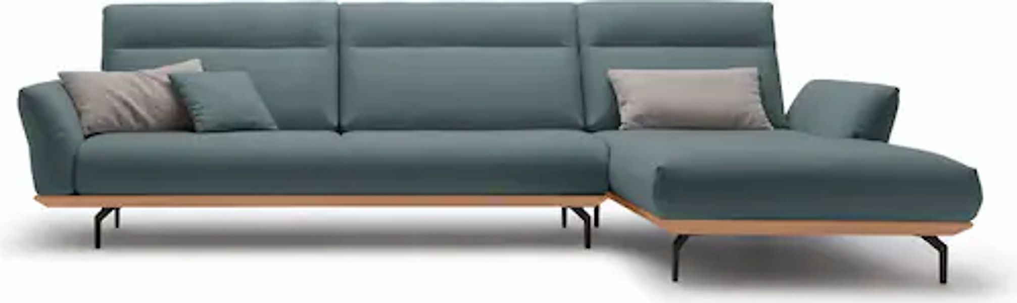 Creation BY ROLF BENZ Ecksofa »CR.460« Sockel in Eiche, Winkelfüße in Umbra günstig online kaufen