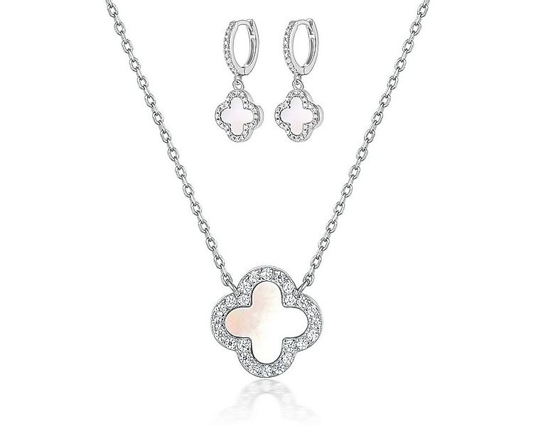 ROUGEMONT Schmuckset Glücksbringer Damen Schmuckset Kleeblatt 925 Sterling günstig online kaufen