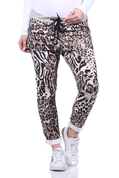 Mississhop Chinohose Damen Hose Blumen Jogginghose günstig online kaufen