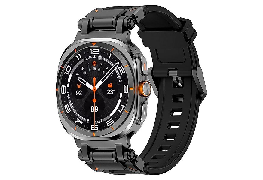 Wigento Smartwatch-Armband Für Samsung Galaxy Watch Ultra 47mm Silikon Meta günstig online kaufen