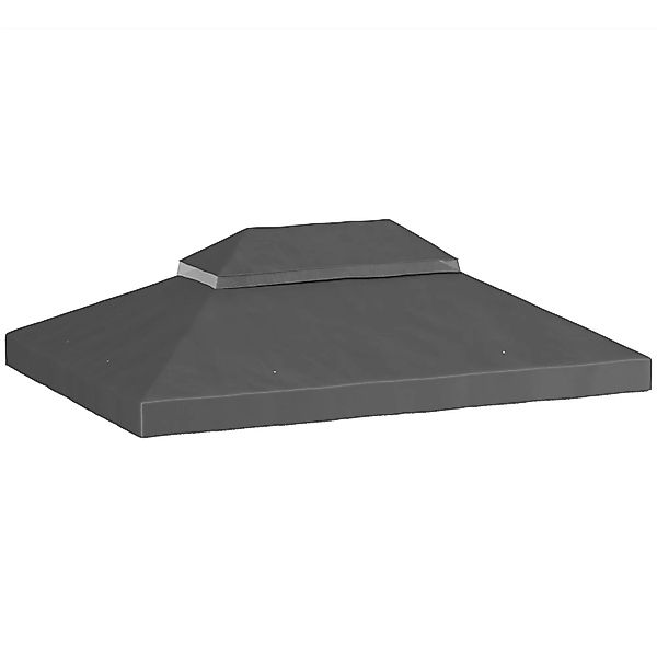 Outsunny Ersatz-Vordach 370g Oxford-Stoff Dunkelgrau 400L x 300B cm günstig online kaufen