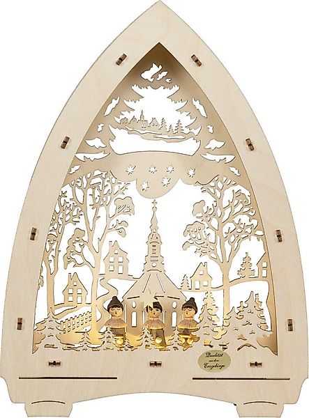 SAICO Original LED Schwibbogen LED-Lichterspitze, Seiffener Kirche, für Bat günstig online kaufen