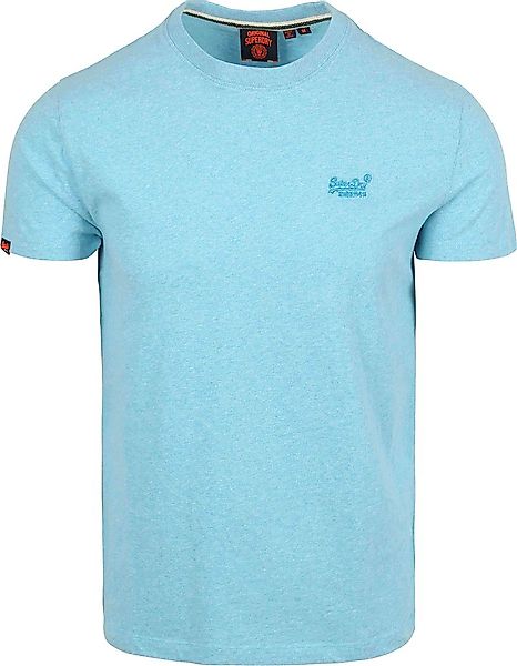 Superdry Classic T Shirt Melange Hellblau - Größe XXL günstig online kaufen