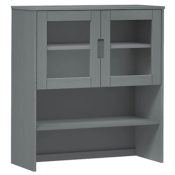 vidaXL Highboard-Oberteil MOLDE Grau 90x35x100 cm Massivholz Kiefer 350551 günstig online kaufen