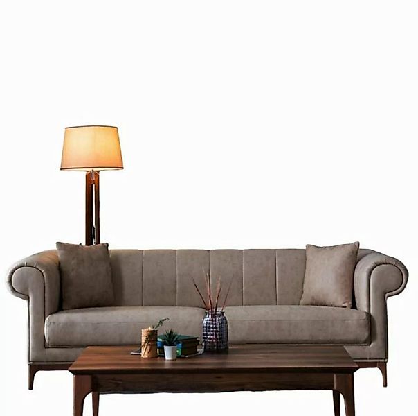 JVmoebel Sofa Dreisitzer Beige Couch Sofa Möbel Einrichtung Couchen, Made i günstig online kaufen