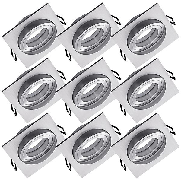 Oktaplex 9er Set Einbauspot Aluminium Lyon Schwenkbar für LED-Module Decken günstig online kaufen