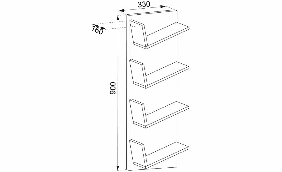 VCM Wandregal "VCM Holzregal hängend  platzsparendes Regal  Maße: H. 180 x günstig online kaufen