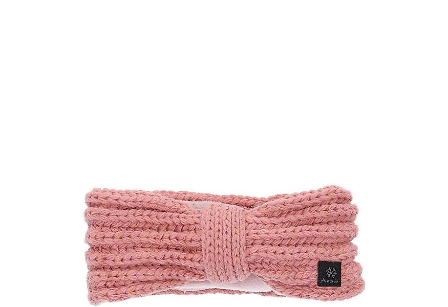 Antonio Strickmütze Antonio Damen Strick Stirnband mit Fleece rosé (1-St) günstig online kaufen