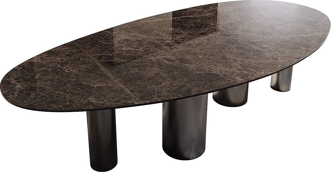 DELIFE Esstisch Edge, Oval Keramik Laminam®Emperador günstig online kaufen