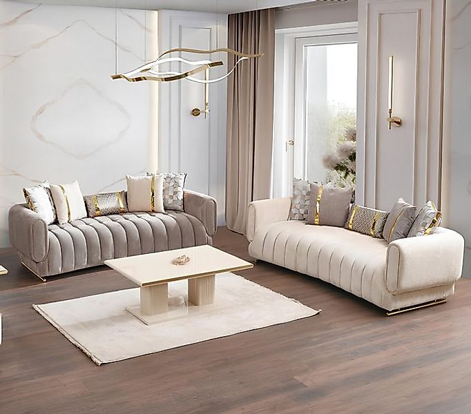 JVmoebel Sofa Sofagarnitur 3+3 Sitzer Sofas Wohnzimmer Möbel Modernes Couch günstig online kaufen