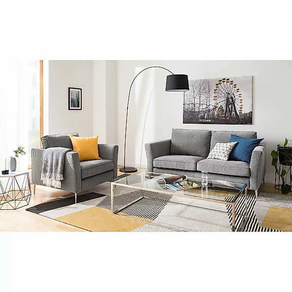 home24 Fredriks Sofa Mirabela 2-Sitzer Haselnuss Strukturstoff 170x85x92 cm günstig online kaufen