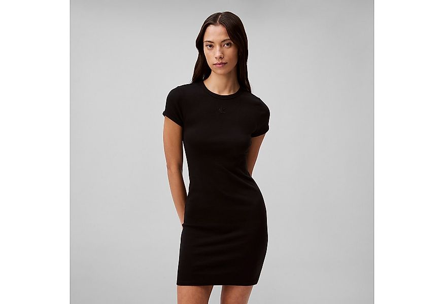 Calvin Klein Jeans Jerseykleid SS CTN CNTR 1X1 RB S Mit Rundhalsausschnitt günstig online kaufen