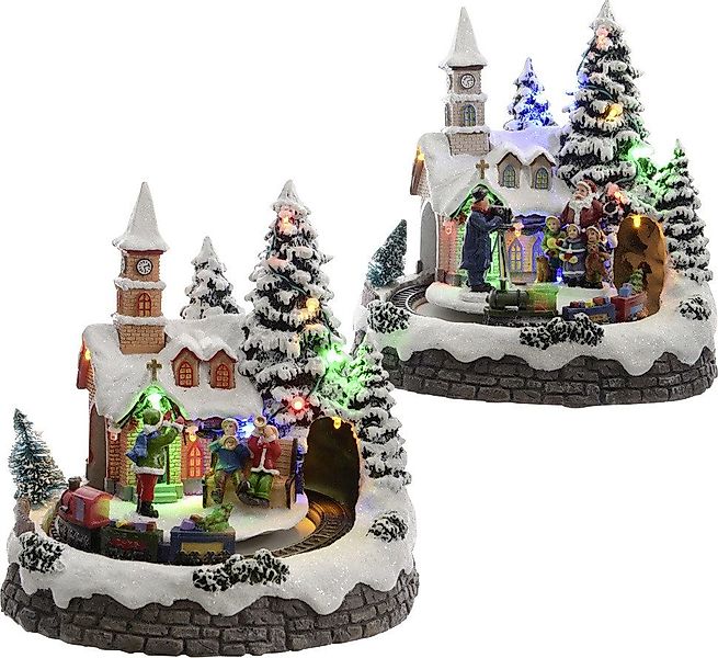 Kaemingk Dekofigur Kaemingk LED Weihnachtsdorf Szene günstig online kaufen