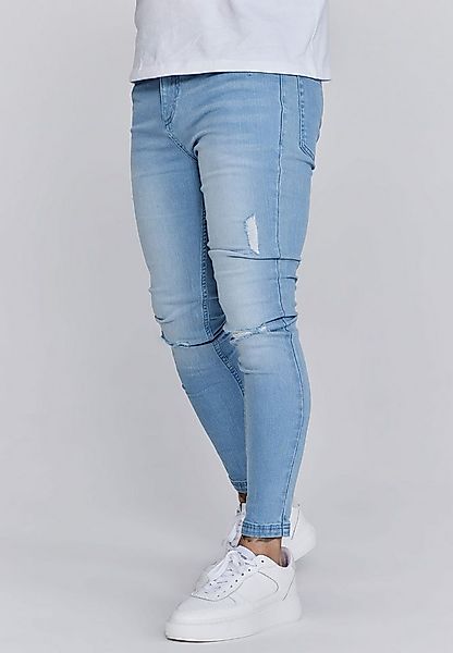 Siksilk Skinny-fit-Jeans SikSilk Herren Blaue Distressed Skinny Jeans günstig online kaufen