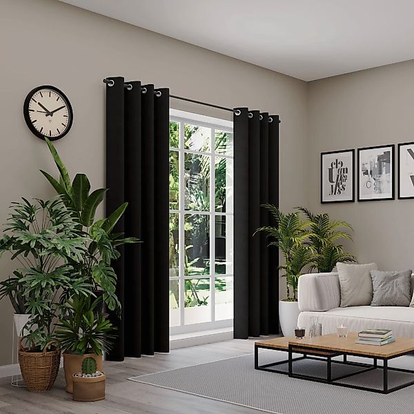 Neutex for you Vorhang "BELMONDO" Ösen 1 Stk. tlg. Uni mit samtiger Oberflä günstig online kaufen