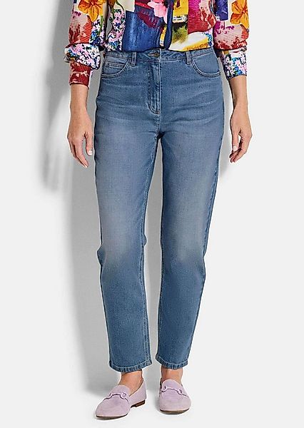 GOLDNER 5-Pocket-Jeans Kurzgröße: Baumwoll-Stretch Mom Jeans SARA Lange beq günstig online kaufen