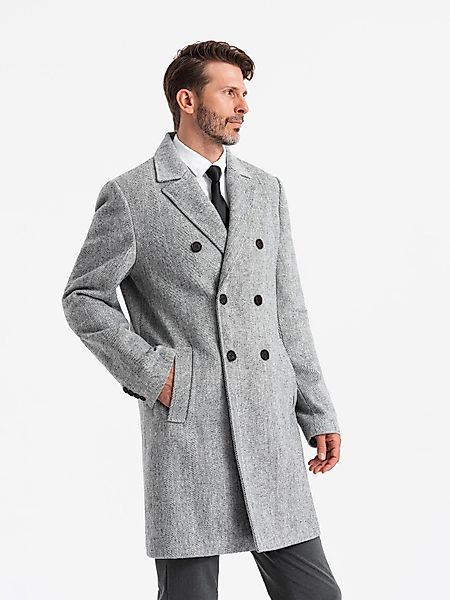 OMBRE Wintermantel Eleganter doppelreihiger Herrenmantel in günstig online kaufen
