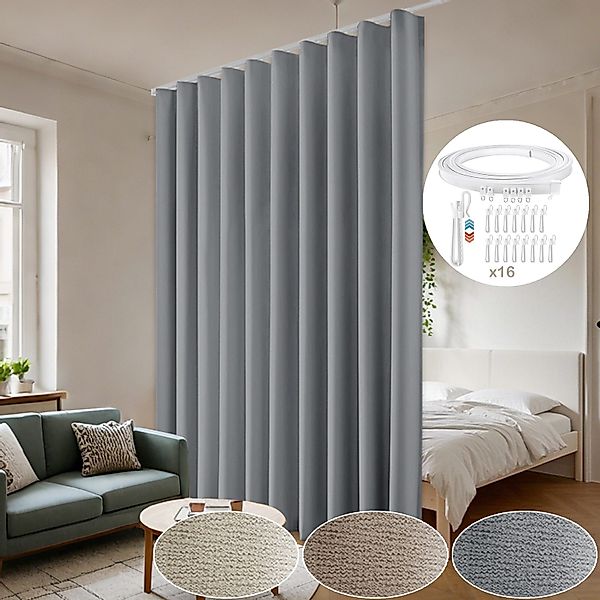 LMaxhome Verdunkelungsvorhang Blickdicht Extra Breite Raumteiler günstig online kaufen
