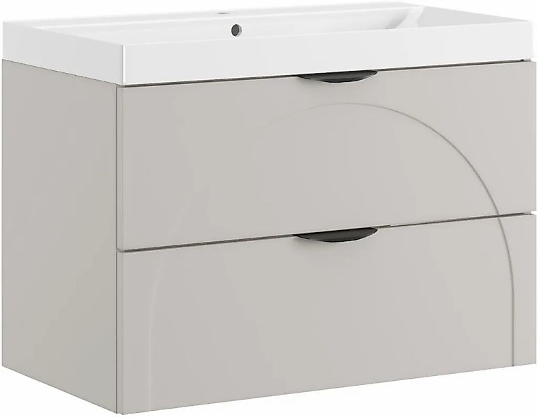 welltime Waschtisch "FLOW CIRCLE mit Waschbecken, Breite 60 oder 80cm, mode günstig online kaufen