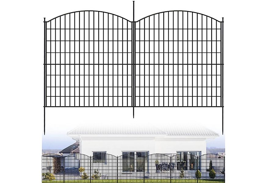 GarveeMore Gartenzaun Freien Stücke ohne Tür, Metall Gitterzaun aus Zaunele günstig online kaufen