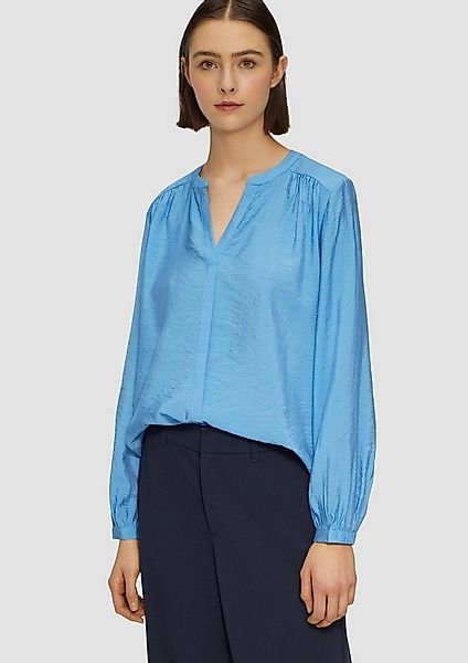 s.Oliver Langarmbluse Bluse Bluse aus Viskosemix mit Raffung günstig online kaufen