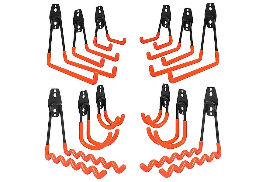 NUODWELL Wandhaken 12 Stück Garage, Schwerlast Haken Doppelhaken Storage zu günstig online kaufen