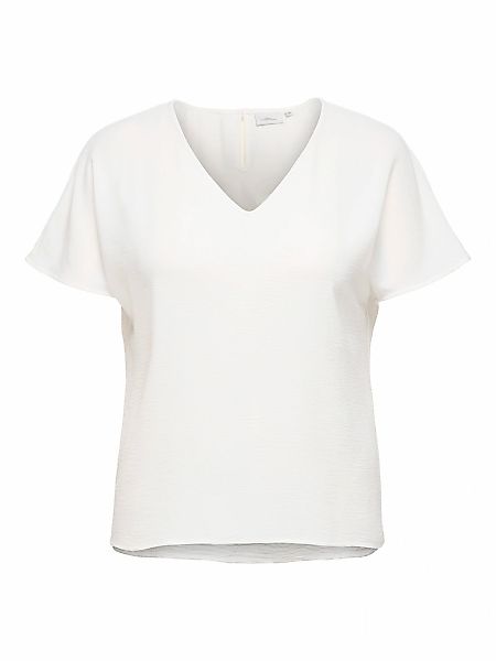 ONLY CARMAKOMA Shirtbluse "CARMETTA LIFE V-NECK SS TOP WVN NOOS" günstig online kaufen