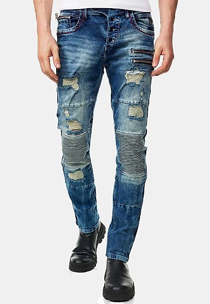 Rusty Neal Slim-fit-Jeans "MISATO", im modischen Used-Look günstig online kaufen