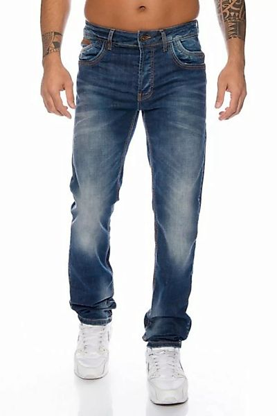 Cipo & Baxx Regular-fit-Jeans Herren Jeans Hose mit dezenten Kontrastnähten günstig online kaufen