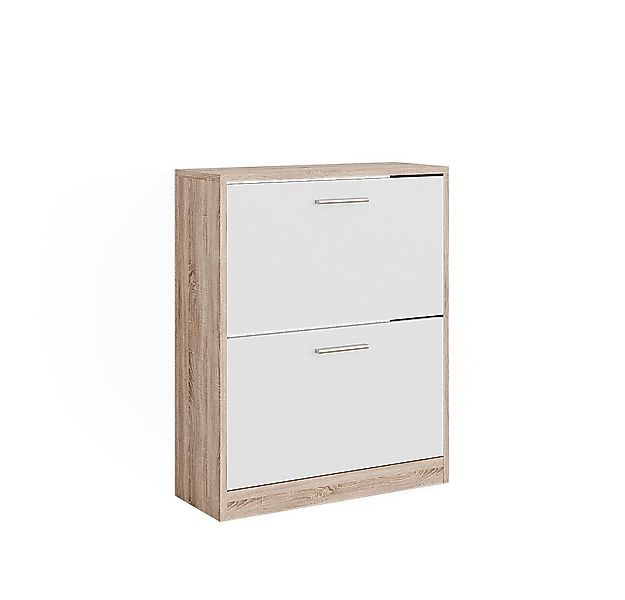 Vicco Schuhschrank Gizmo, Sonoma/Weiß, 59 x 72.5 cm 2 Fächern günstig online kaufen
