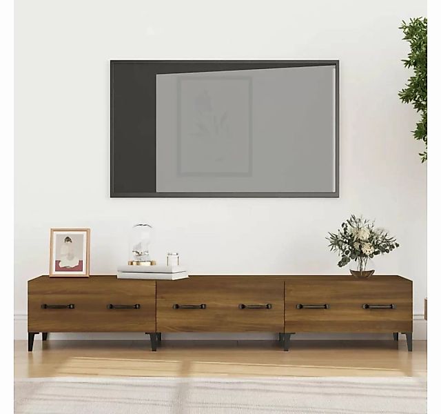 furnicato TV-Schrank Braun Eichen-Optik 150x34,5x30 cm Holzwerkstoff günstig online kaufen