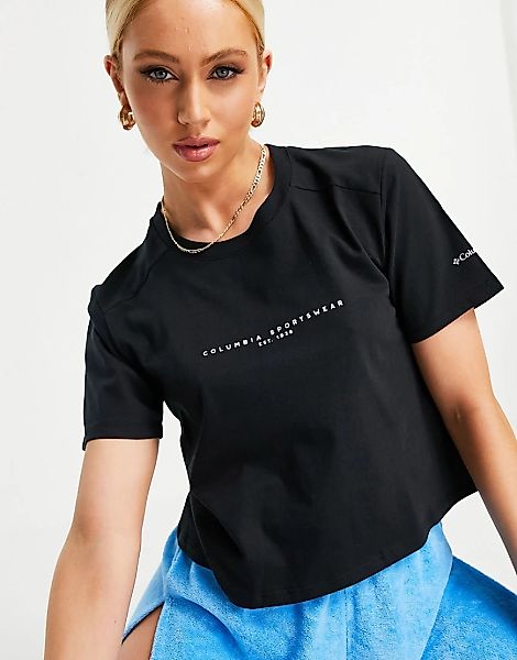 Columbia – Park Box – Kurz geschnittenes T-Shirt in Schwarz günstig online kaufen