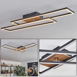hofstein Deckenleuchte Deckenlampe aus Metall/MDF/Kunststoff in günstig online kaufen